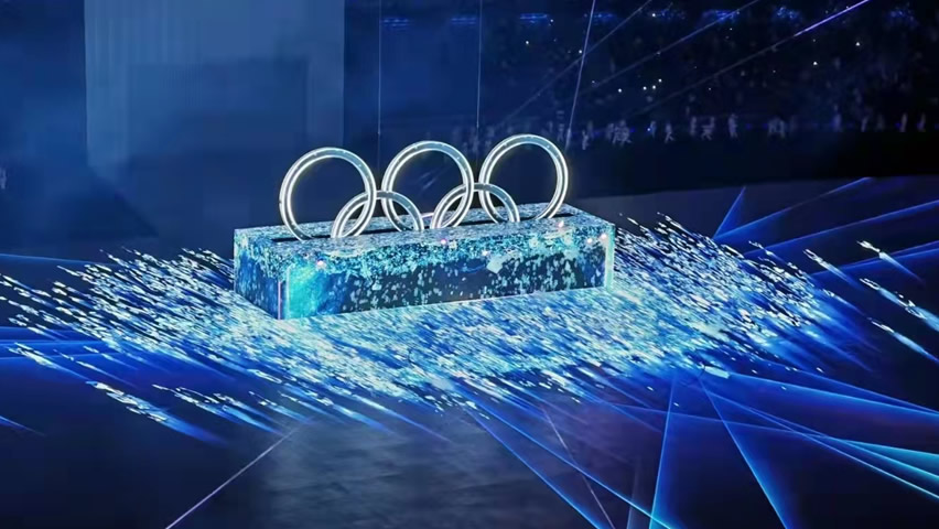 “Five rings of ice crystals” stunned the opening ceremony of the Beijing Winter Olympics