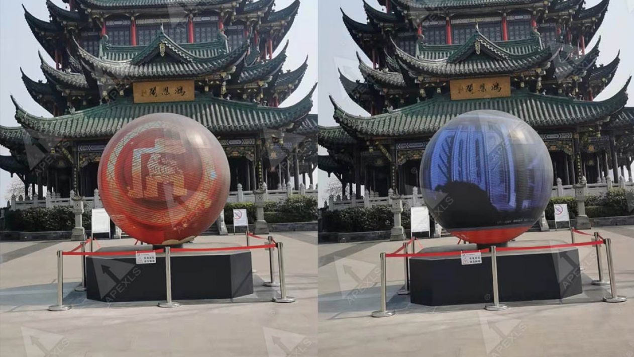 Chongqing Jiangbei District spring lighting project P5 outdoor sphere LED display