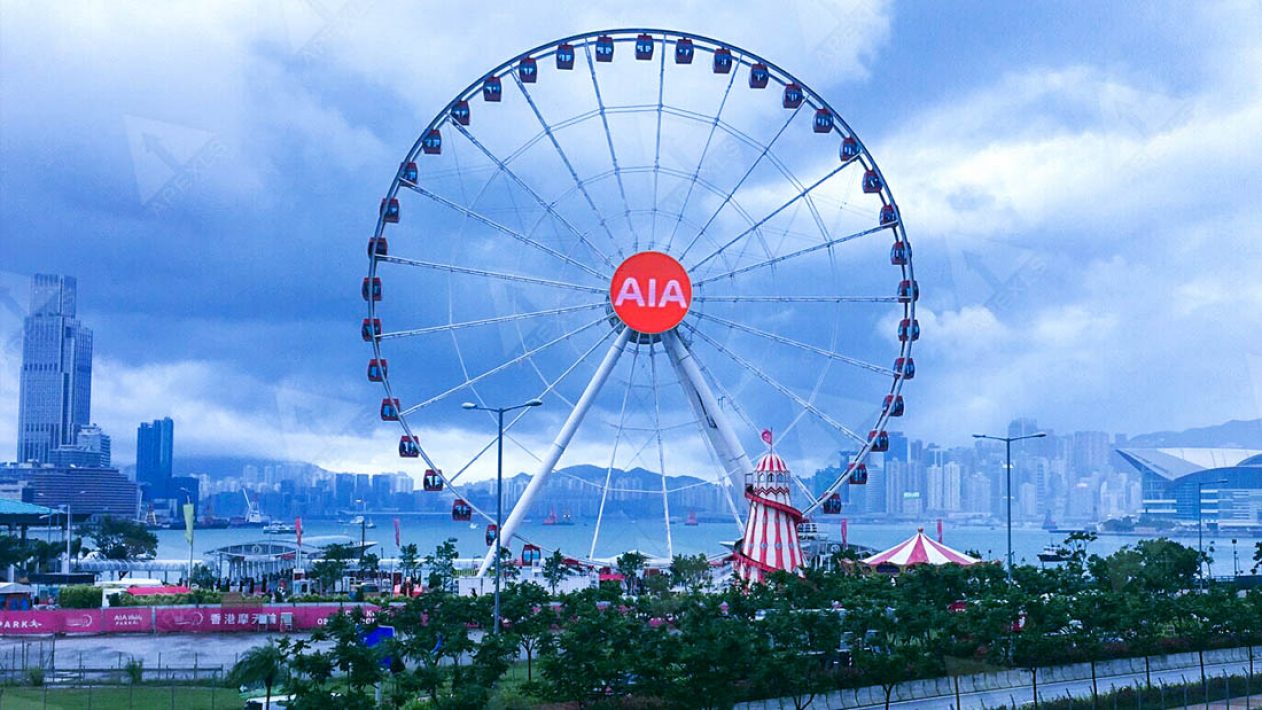 Hong Kong Central Ferris Wheel P10 circular LED display