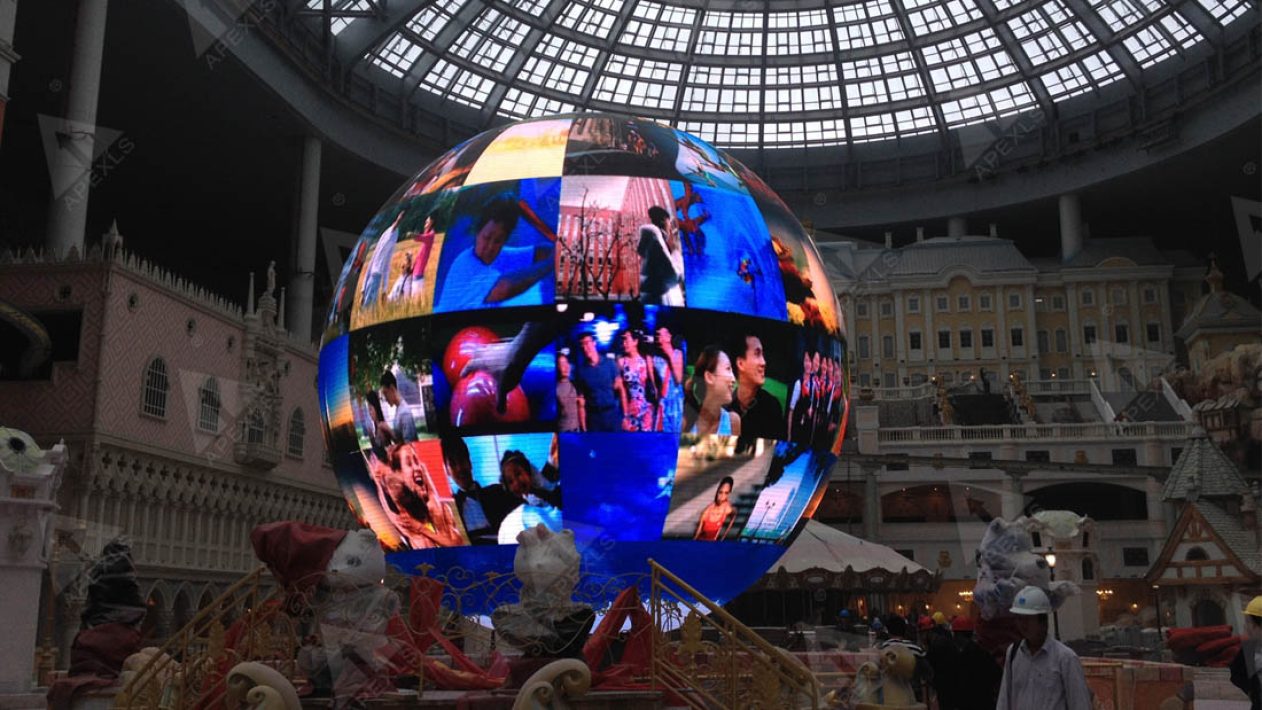 Romon Global City P5 indoor LED Sphere display