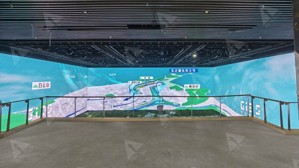 Zhejiang Lishui landscape city museum indoor LED display