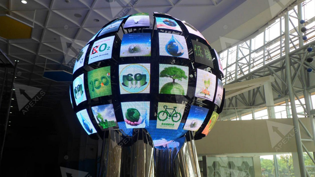 Hangzhou Low Carbon Science & Technology Museum P4 telescopic Sphere Display