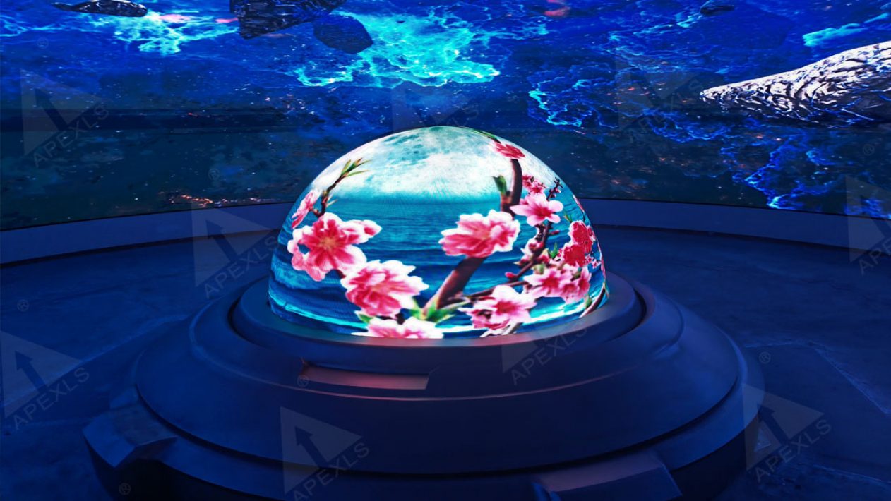 Meishan Exhibition Center P2 hemispherical LED Display