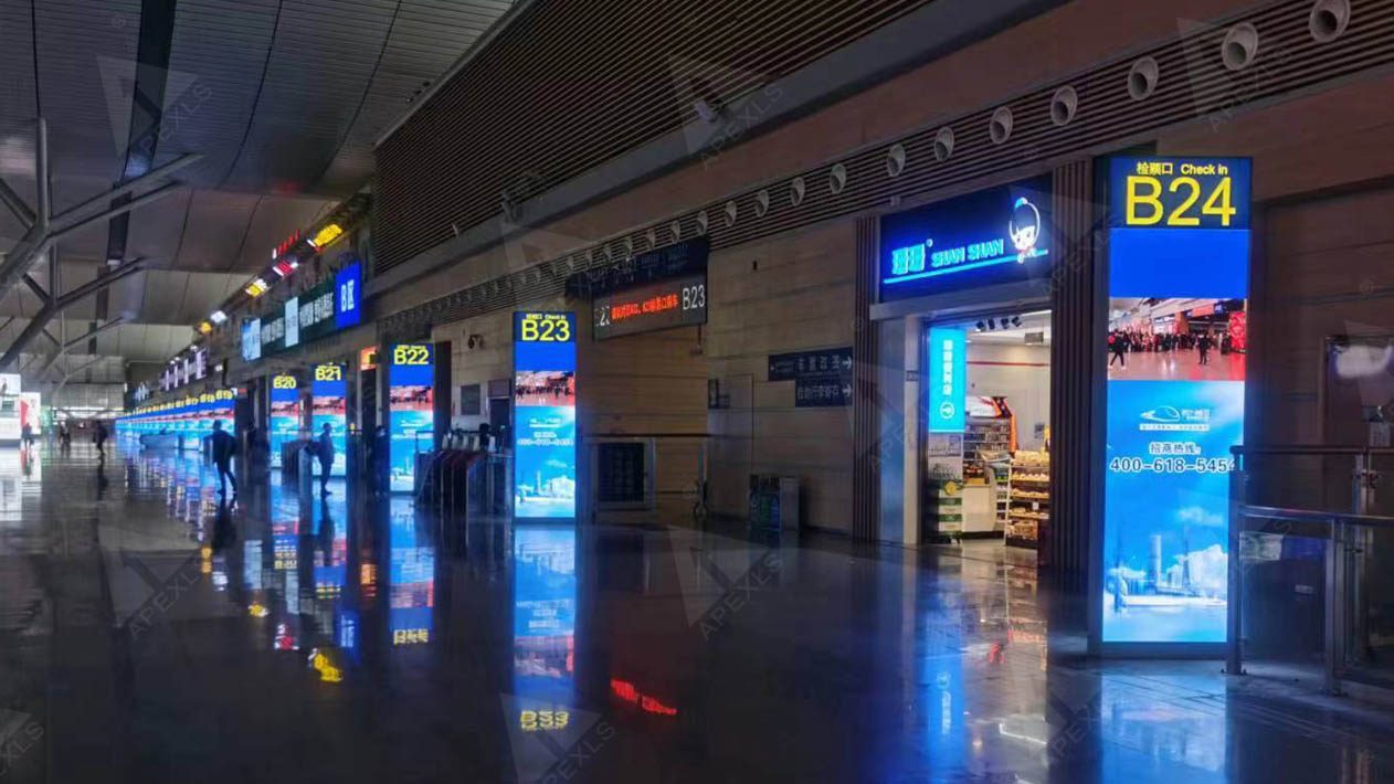 Indoor P2.5 Poster LED Display in Changsha South high-speed Railway station